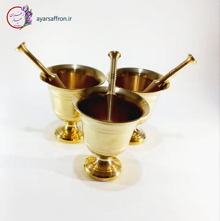 خرید هاون برنجی زعفران کوب منیاتوری 2